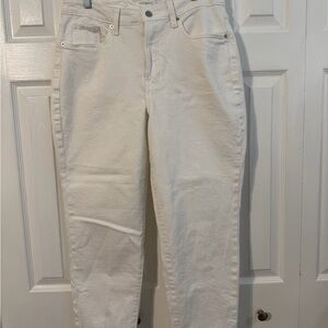 Old Navy Women's Cream Straight Leg Jeans